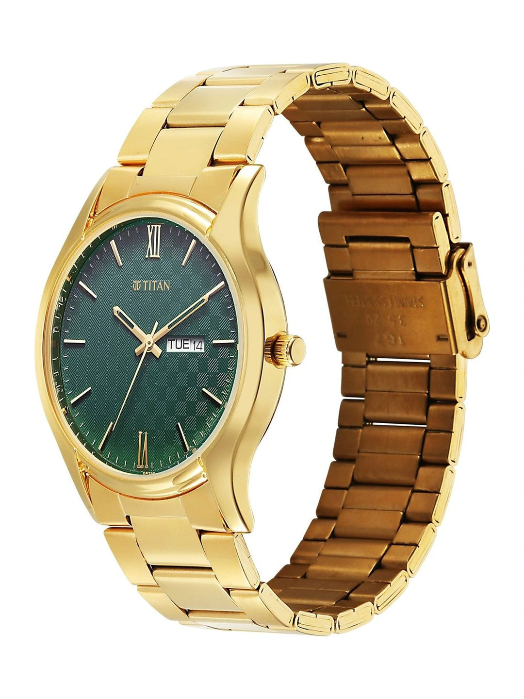 Titan Karishma Green Dial Quartz Analog Watch - 10059YM02