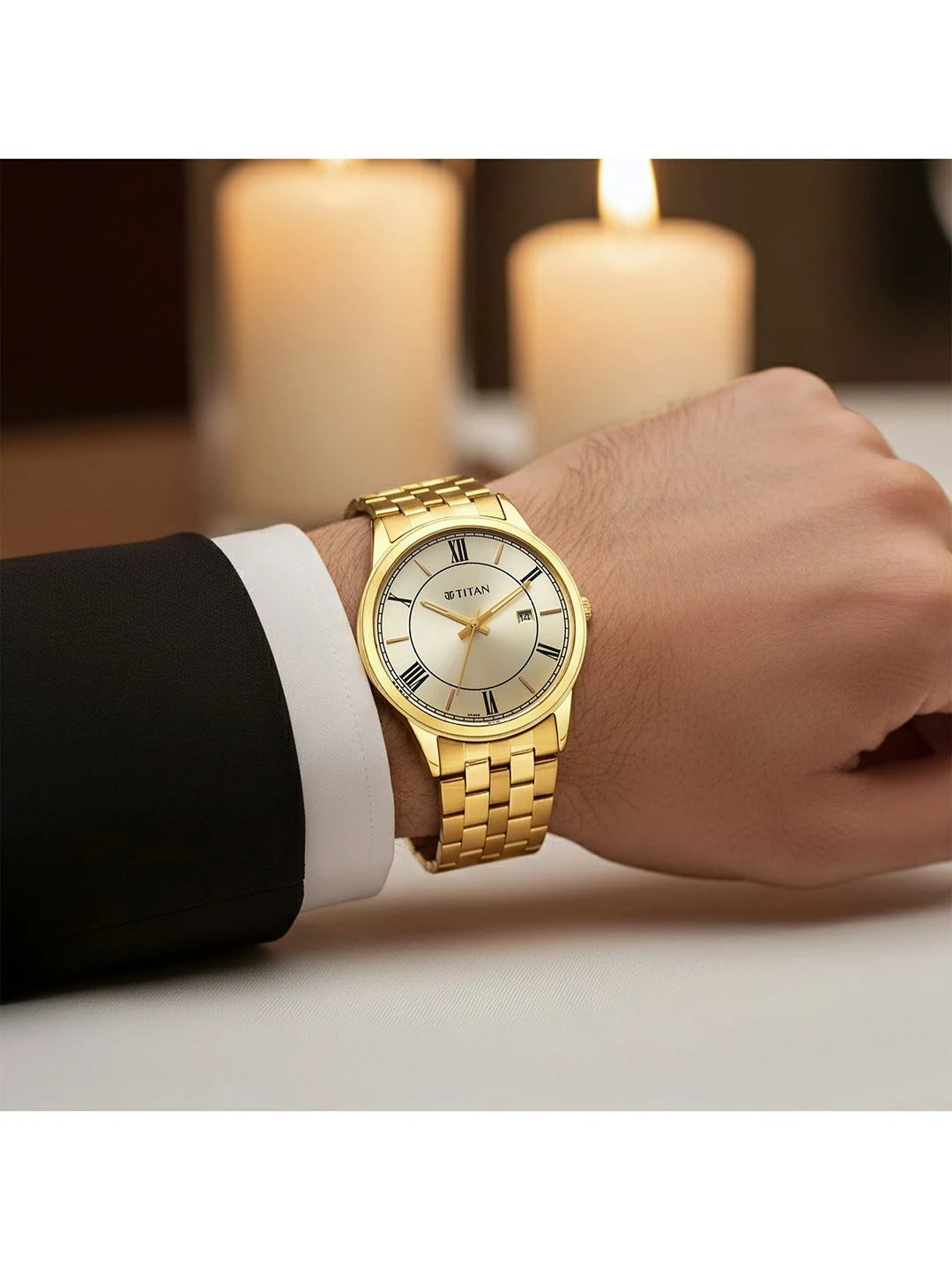 Titan Karishma Festive Iii Analogue Watch With Bracelet Style Strap - 10060YM01