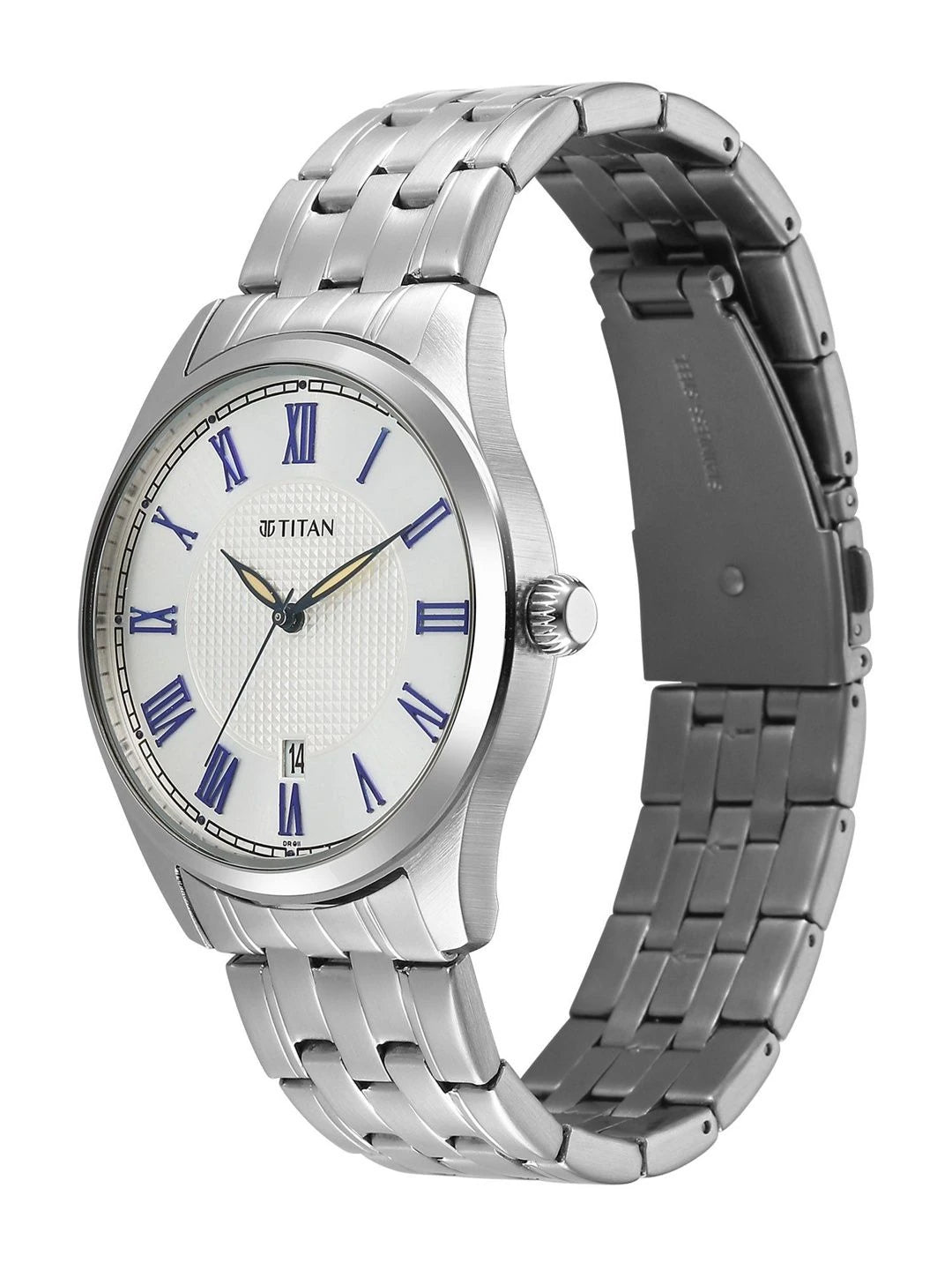 Titan Dial & Stainless Steel Bracelet Style Straps Analogue Watch - 10063SM01