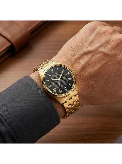 Titan Dial & Stainless Steel Bracelet Style Straps Analogue Watch - 10063YM01
