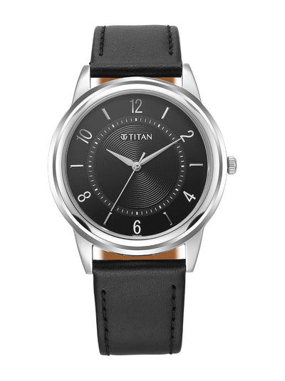 Titan Karishma Round Black Dial Analog Watch - 1638SL02