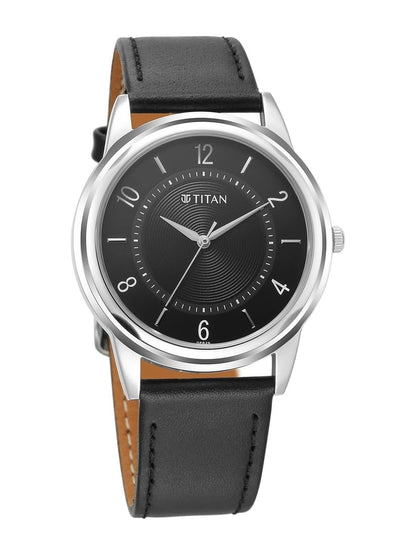 Titan Karishma Round Black Dial Analog Watch - 1638SL02