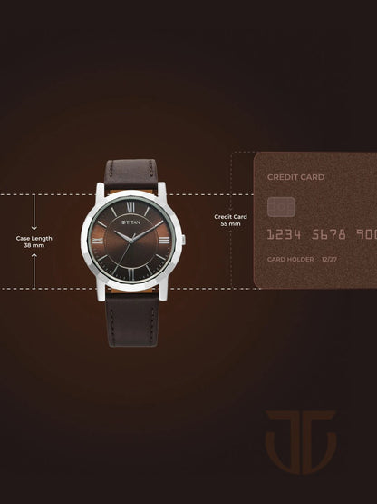 Titan Karishma Zing Quartz Analogue Brown Dial Watch - 1644SL01