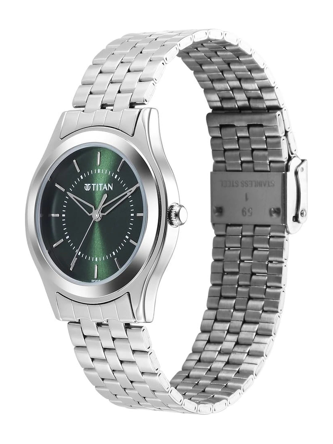 Titan Karishma Round Green Dial Analog Watch - 1648SM01