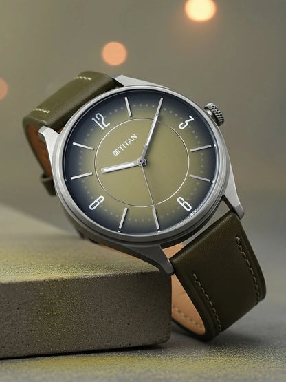 Titan Neo Basics Ii Quartz Leather Straps Analogue Watch - 1802QL05
