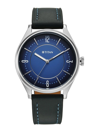 Titan Neo Basics Ii Quartz Blue Round Dial Watch - 1802SL21