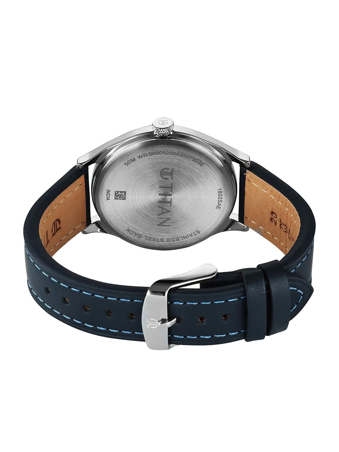 Titan Neo Basics Ii Quartz Blue Round Dial Watch - 1802SL21