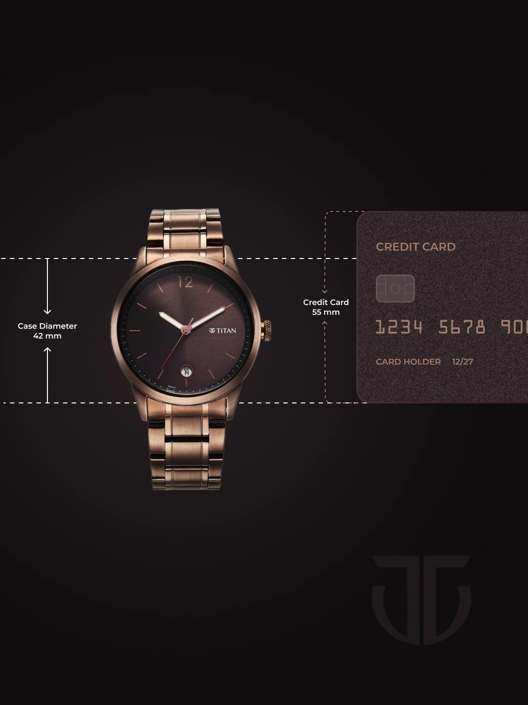 Titan Neo Splash Quartz Analog Brown Dial Watch - 1806QM03