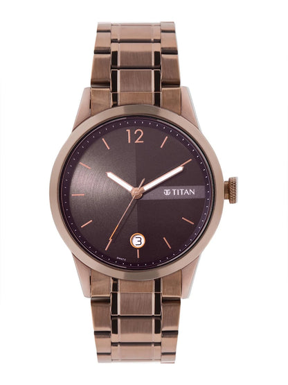 Titan Neo Splash Quartz Analog Brown Dial Watch - 1806QM03