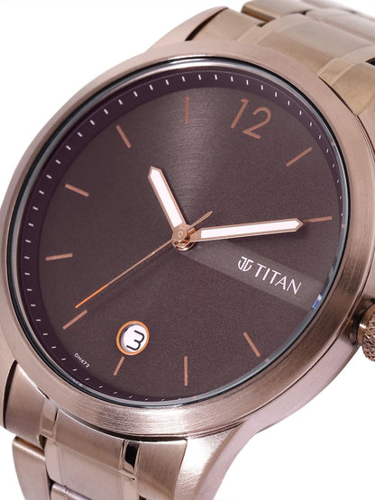 Titan Neo Splash Quartz Analog Brown Dial Watch - 1806QM03