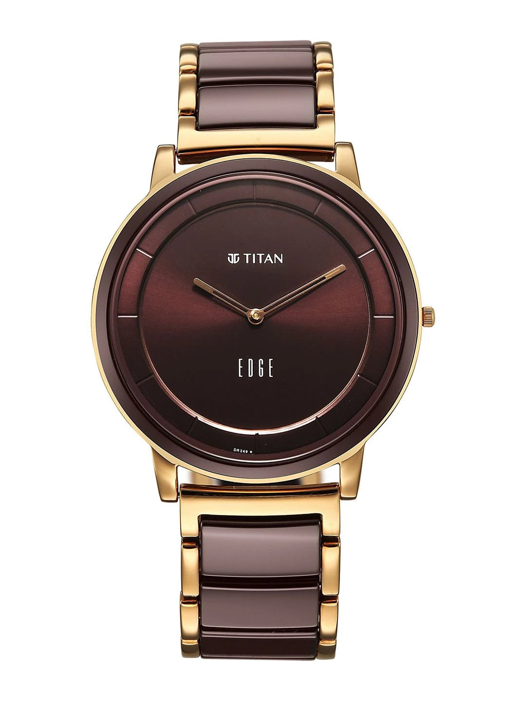 Titan Edge Melange Quartz Round Dial Watch - 1878KD08