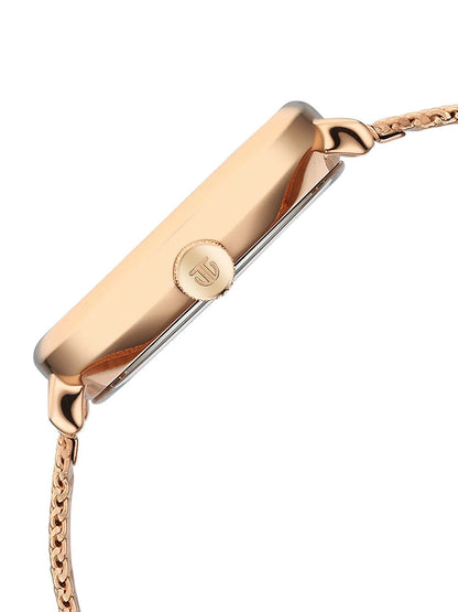 Titan Brass Dial & Stainless Steel Bracelet Style Straps Analogue Watch - 1885WM01