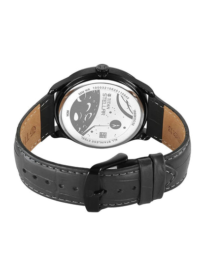 Titan Stellar Quartz Grey Round Dial Watch - 1890NL01