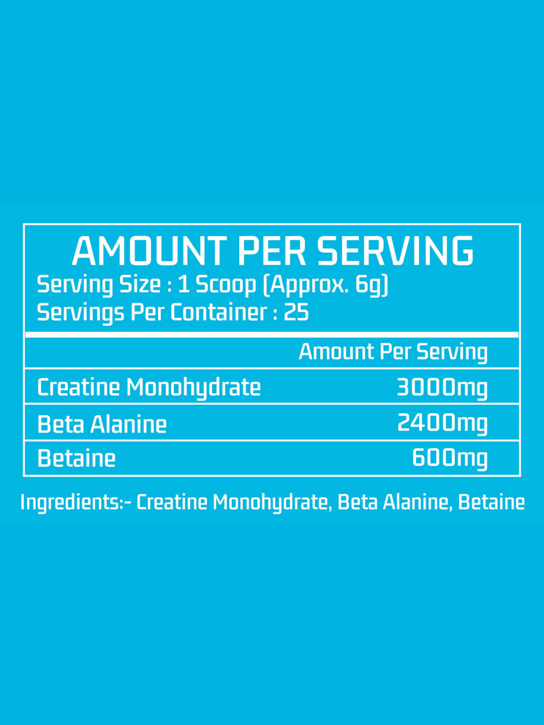 Myfitness CBB H2O Pre Workout Powder Unflavoured 150g
