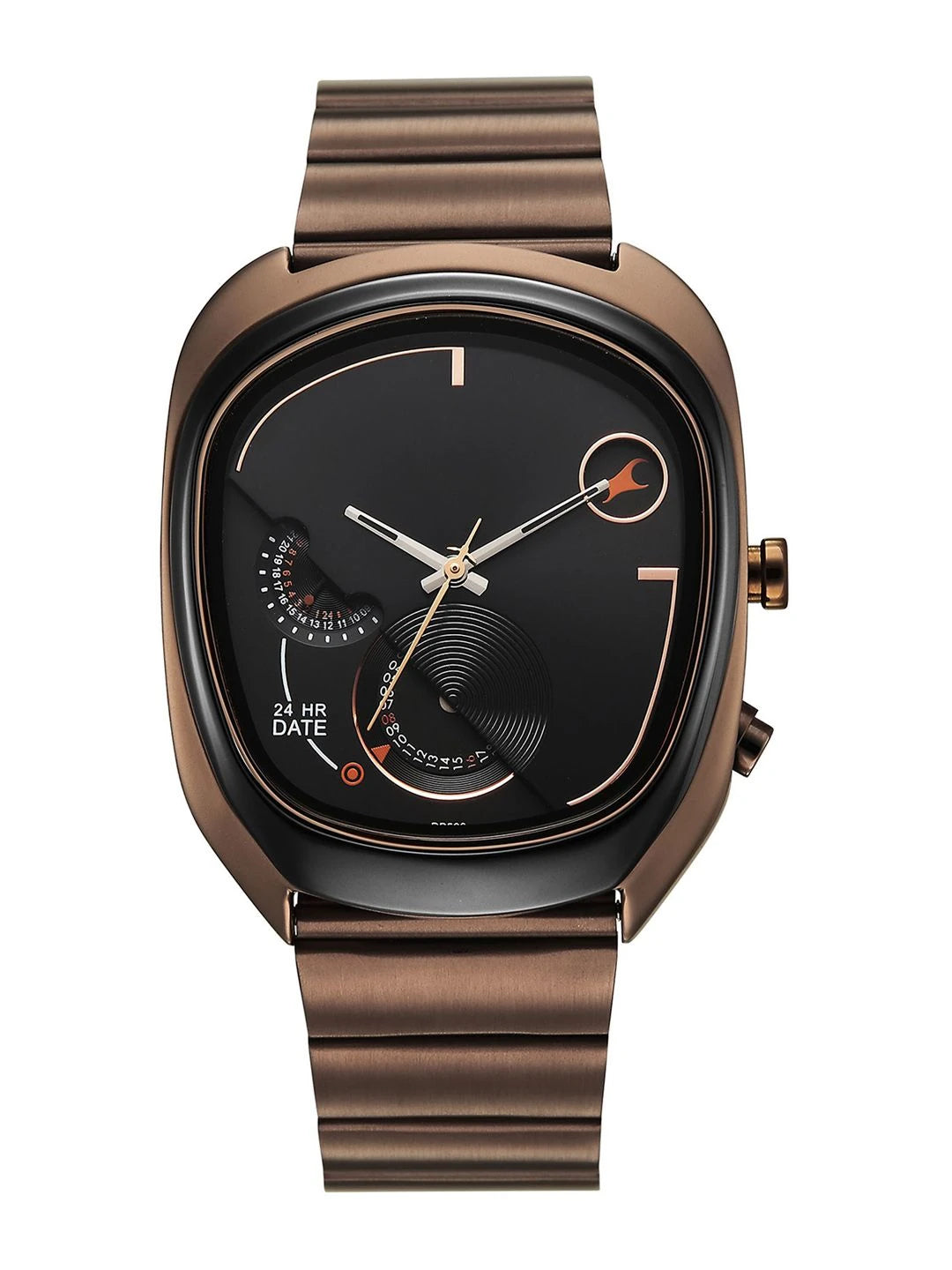 Fastrack Ufo Quartz Multifunction Black Dial Stainless Steel Strap Watch - 3327KM01