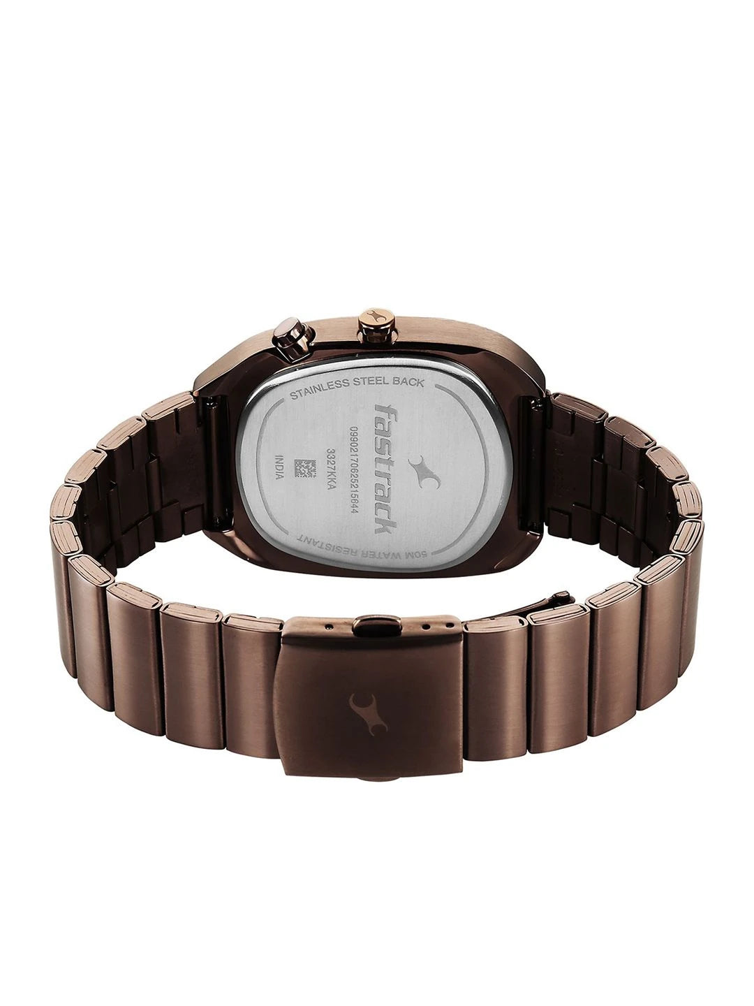 Fastrack Ufo Quartz Multifunction Black Dial Stainless Steel Strap Watch - 3327KM01