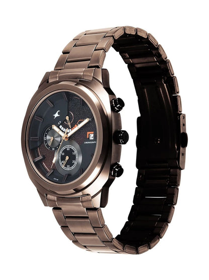 Fastrack Kronos 3 Black Dial Quartz Analog Watch - 3335KM01