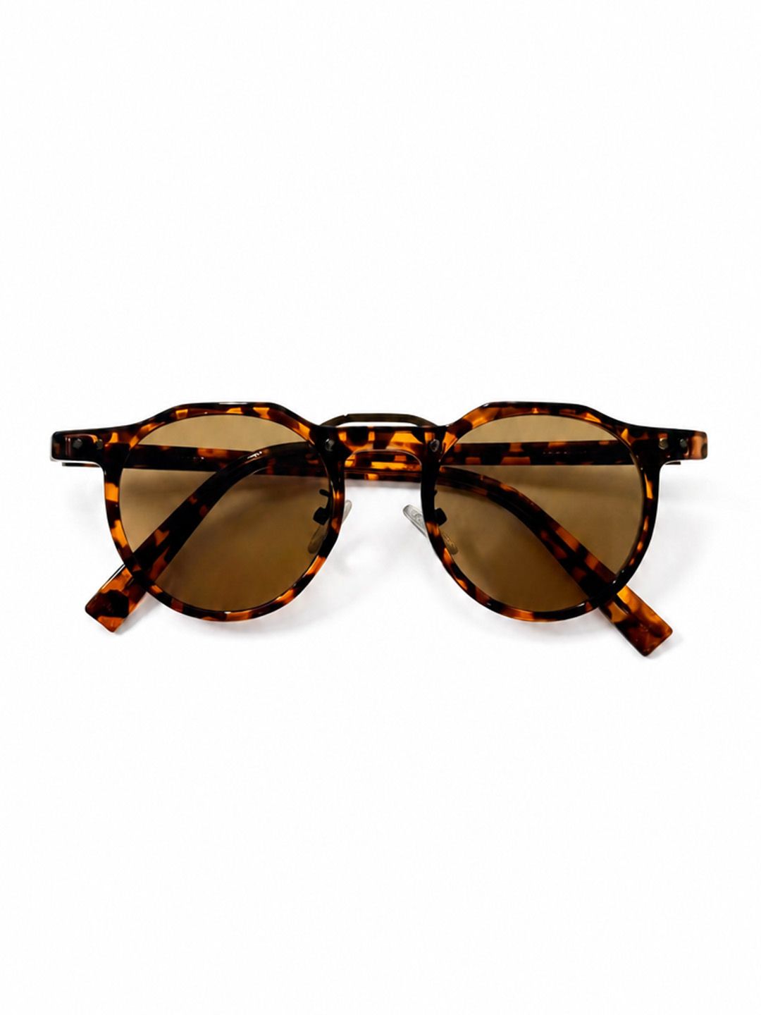Powerlook Brown Round Sunglasses