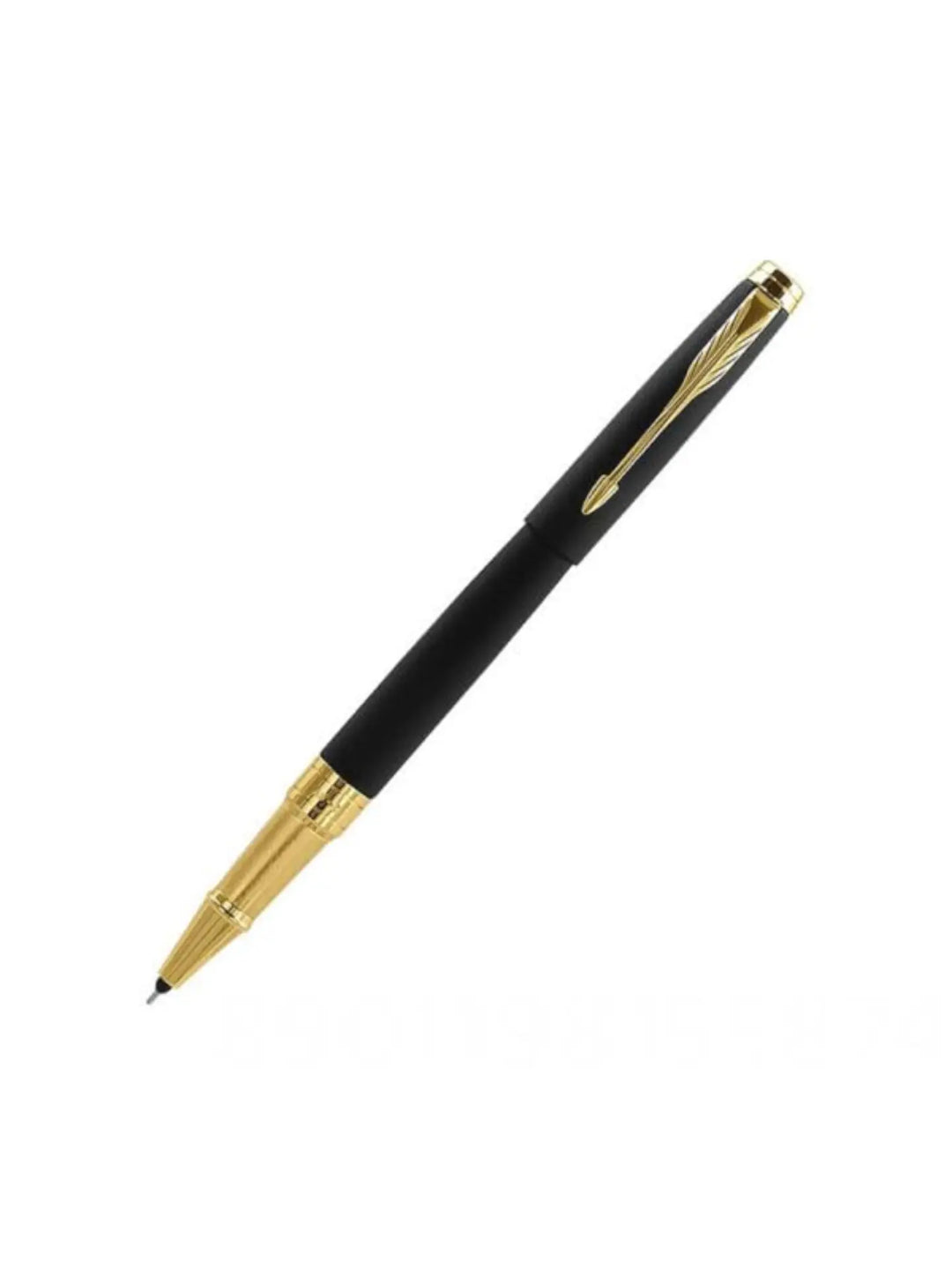 Parker Aster Matte Black Gold Trim Rollerball Pen Medium Nib With Slim Notebook