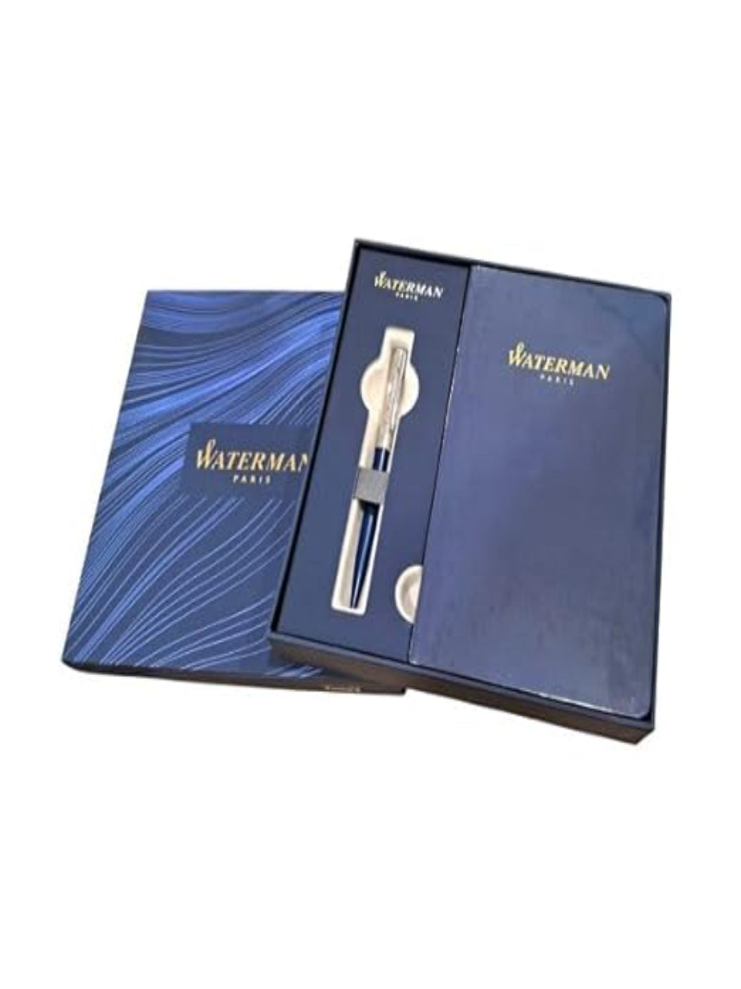 Waterman Allure Deluxe Blue Ballpoint Pen Medium Nib with Notebook