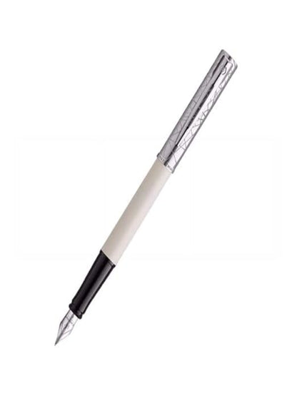 Waterman Allure Deluxe White Fountain Pen Fine Nib with Notebook
