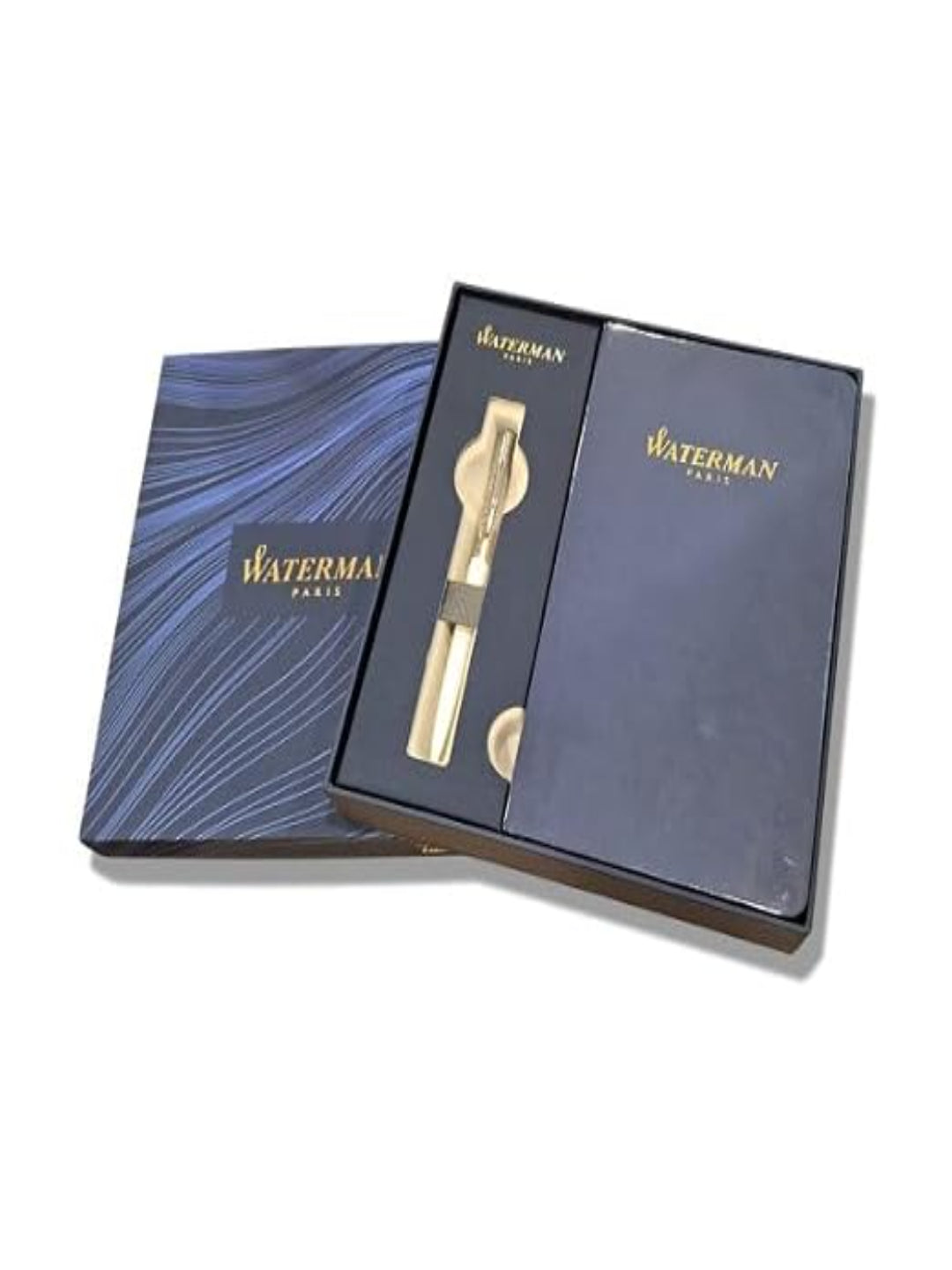 Waterman Allure Deluxe White Ballpoint Pen Medium Nib with Notebook