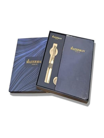 Waterman Allure Deluxe White Ballpoint Pen Medium Nib with Notebook