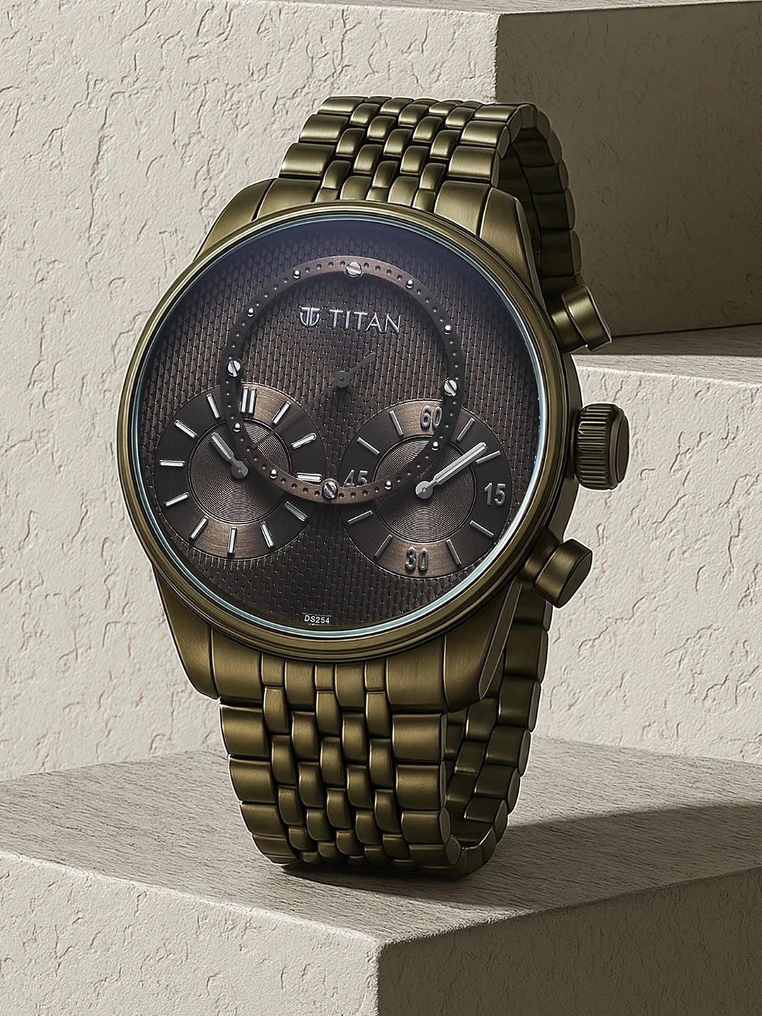 Titan Classique Micromotors Quartz Round Dial Analog Watch - 90179QM01