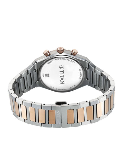 Titan Classique Micromotors Quartz Round Dial Analog Watch - 90180KM01