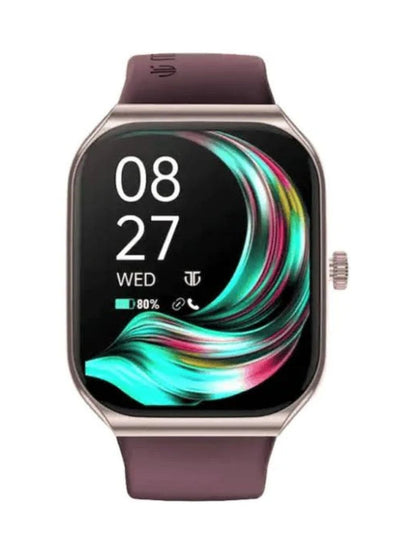 Titan Smart Watch With 4.97 Cm Super Amoled Display | 410 X 502 Pixel Resolution | Ai Voice Assistant With Red Strap