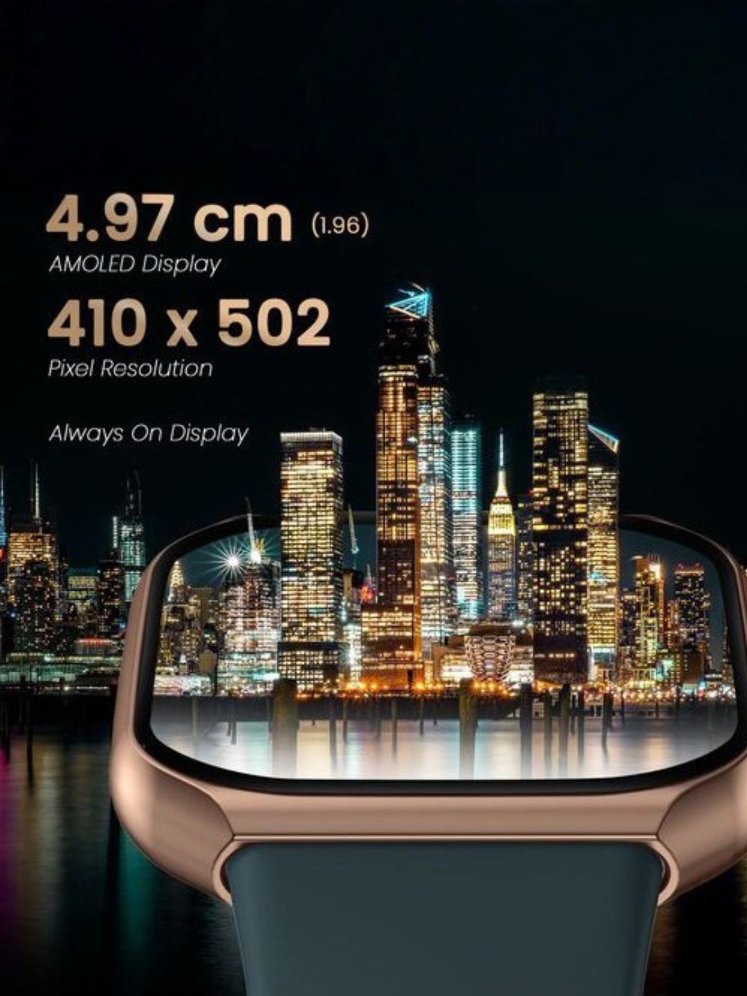 Titan Smart Watch With 4.97 Cm Super Amoled Display | 410 X 502 Pixel Resolution | Ai Voice Assistant With Red Strap