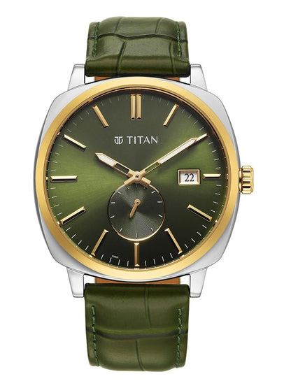 Titan Classique Suave 2.0 Analog Green Dial Watch - 90189BL01