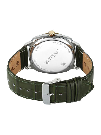 Titan Classique Suave 2.0 Analog Green Dial Watch - 90189BL01