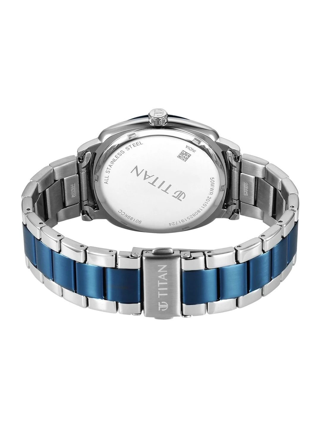 Titan Classique Suave 2.0 Analog Blue Dial Watch - 90189KM01
