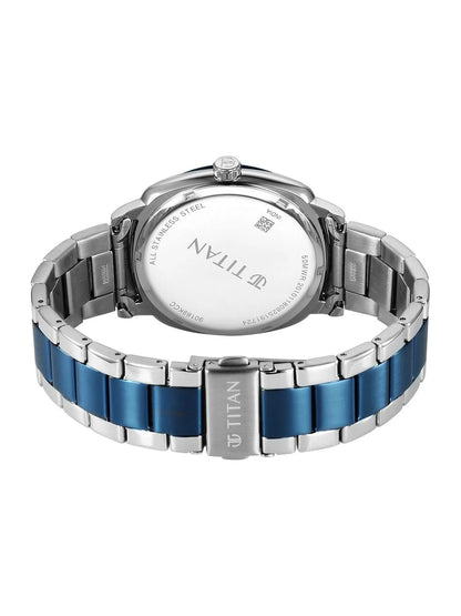 Titan Classique Suave 2.0 Analog Blue Dial Watch - 90189KM01