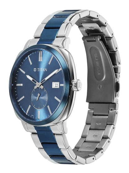 Titan Classique Suave 2.0 Analog Blue Dial Watch - 90189KM01