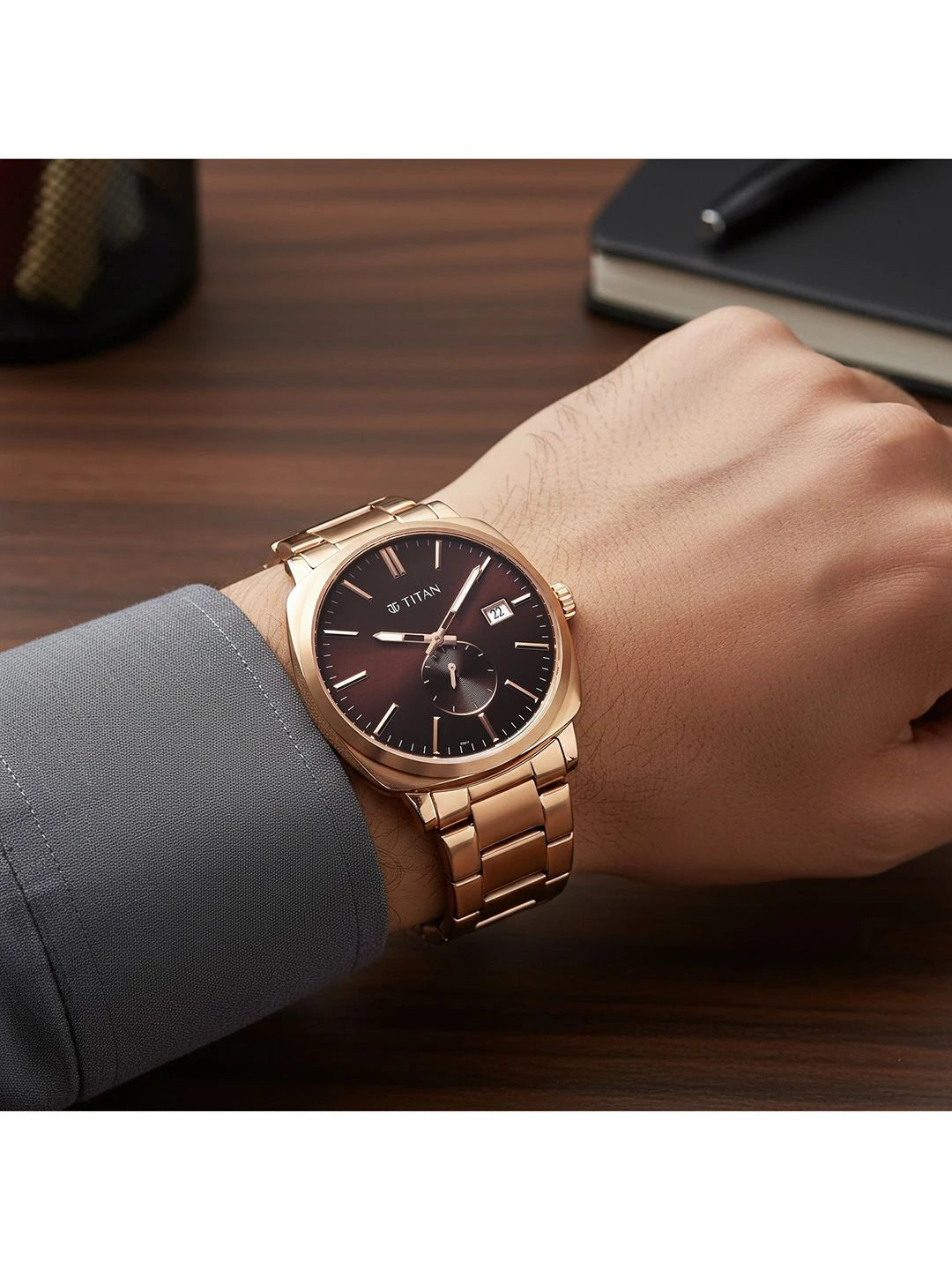 Titan Classique Suave 2.0 Analog Brown Dial Watch - 90189WM01