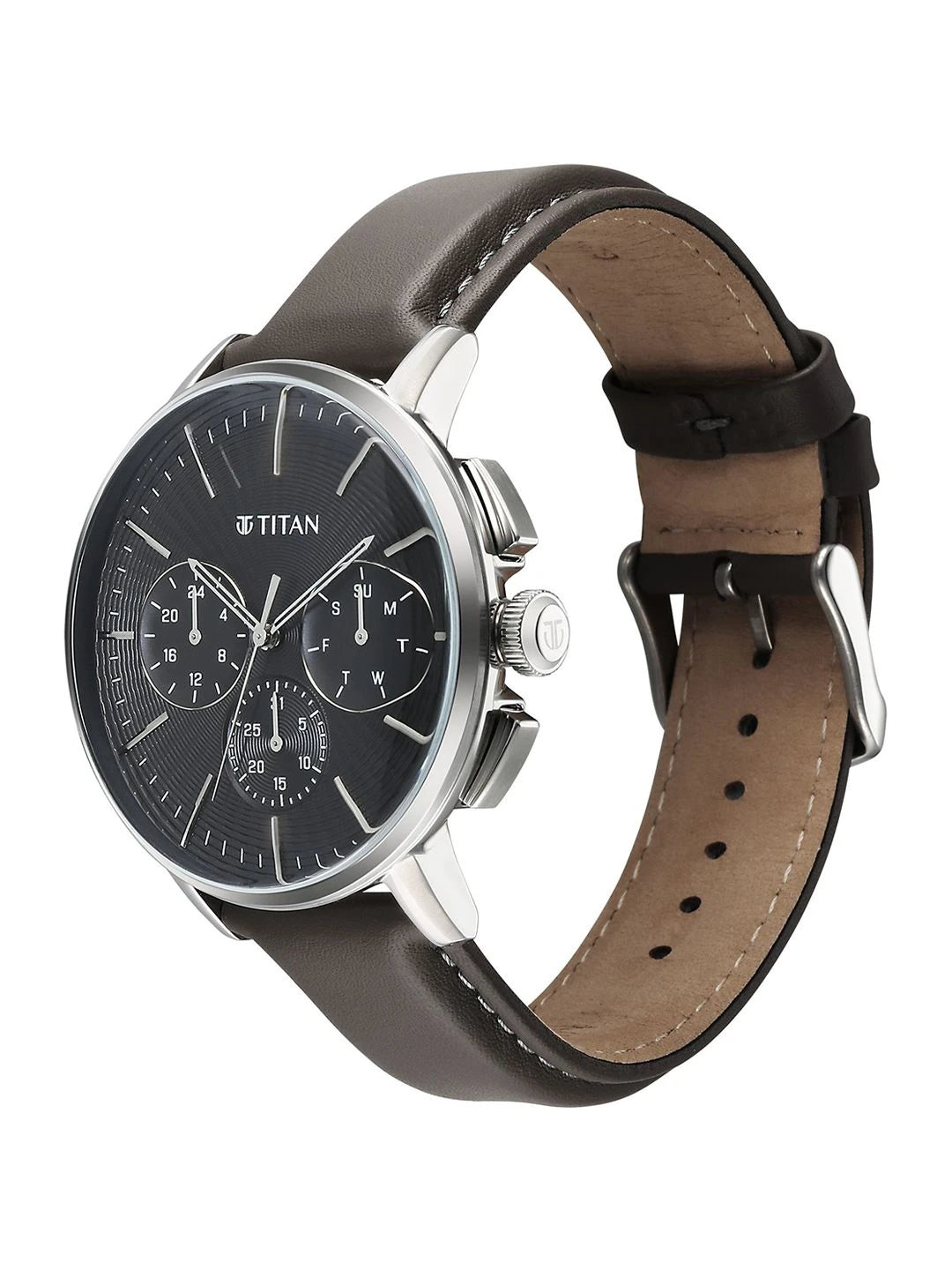 Titan Dial & Stainless Steel Straps Analogue Watch - 90200SL02