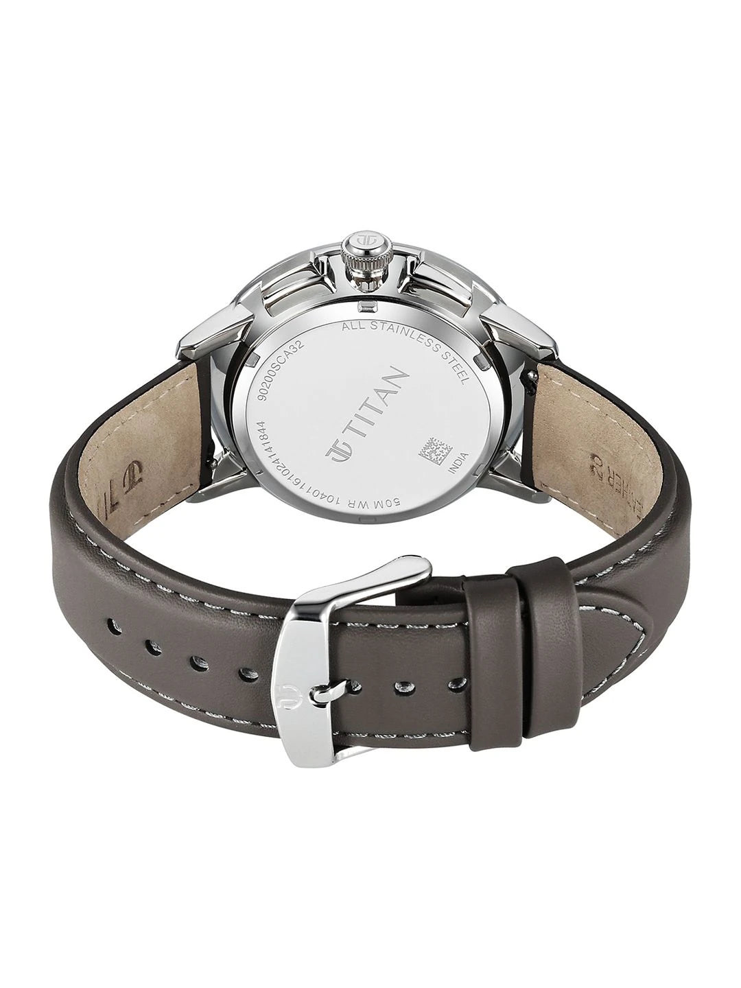 Titan Dial & Stainless Steel Straps Analogue Watch - 90200SL02