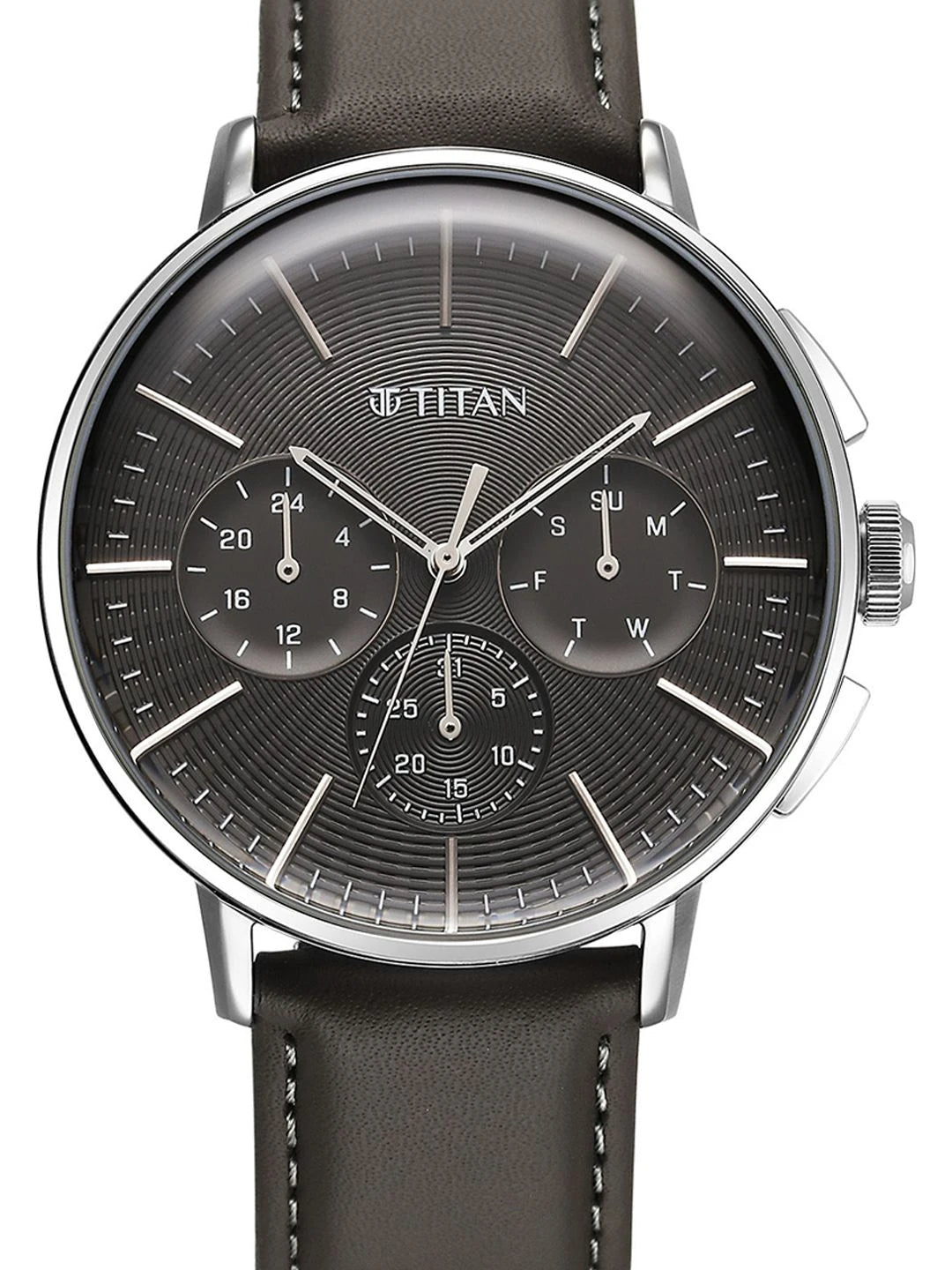 Titan Dial & Stainless Steel Straps Analogue Watch - 90200SL02