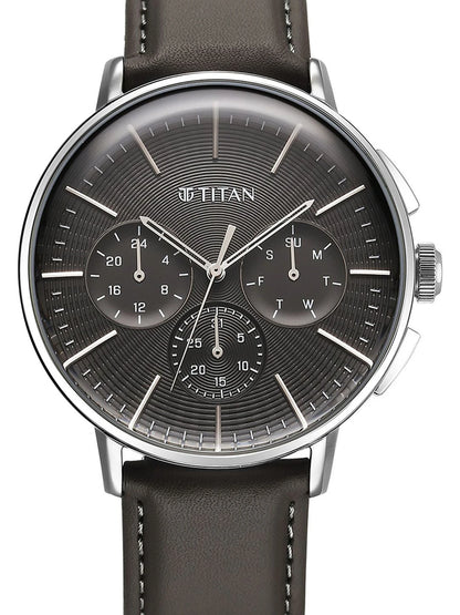 Titan Dial & Stainless Steel Straps Analogue Watch - 90200SL02