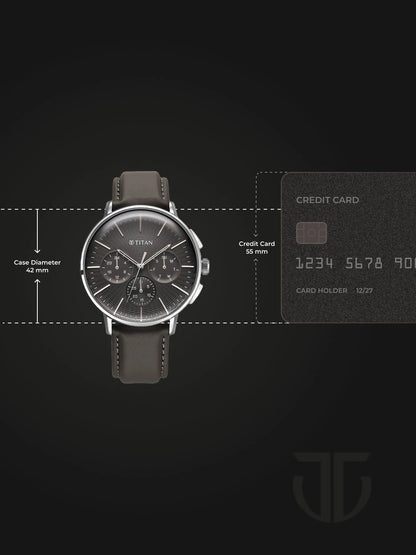 Titan Dial & Stainless Steel Straps Analogue Watch - 90200SL02