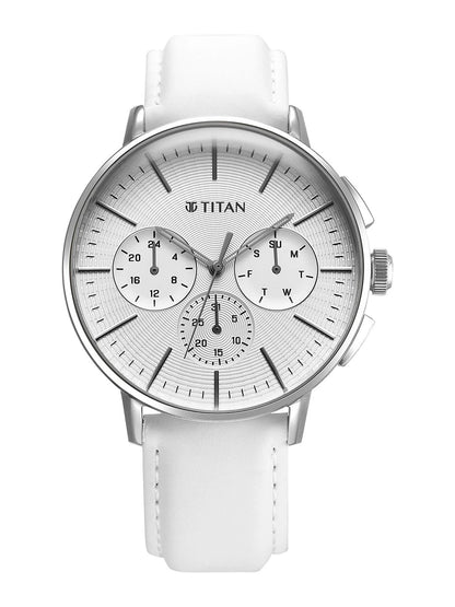 Titan Embellished Dial & Stainless Steel Bracelet Style Straps Analogue Watch - 90200SL04