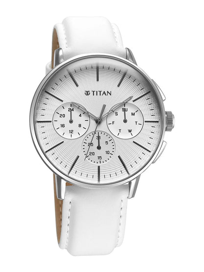 Titan Embellished Dial & Stainless Steel Bracelet Style Straps Analogue Watch - 90200SL04