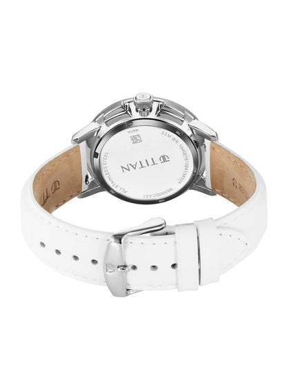 Titan Embellished Dial & Stainless Steel Bracelet Style Straps Analogue Watch - 90200SL04