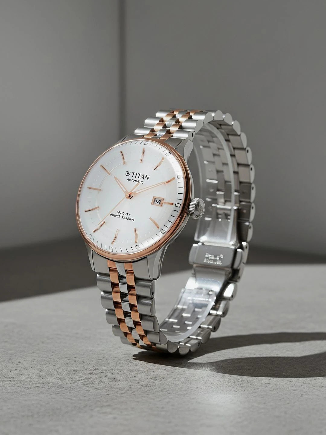 Titan Automatic Weekender Quartz White Round Dial Watch - 90201KM01
