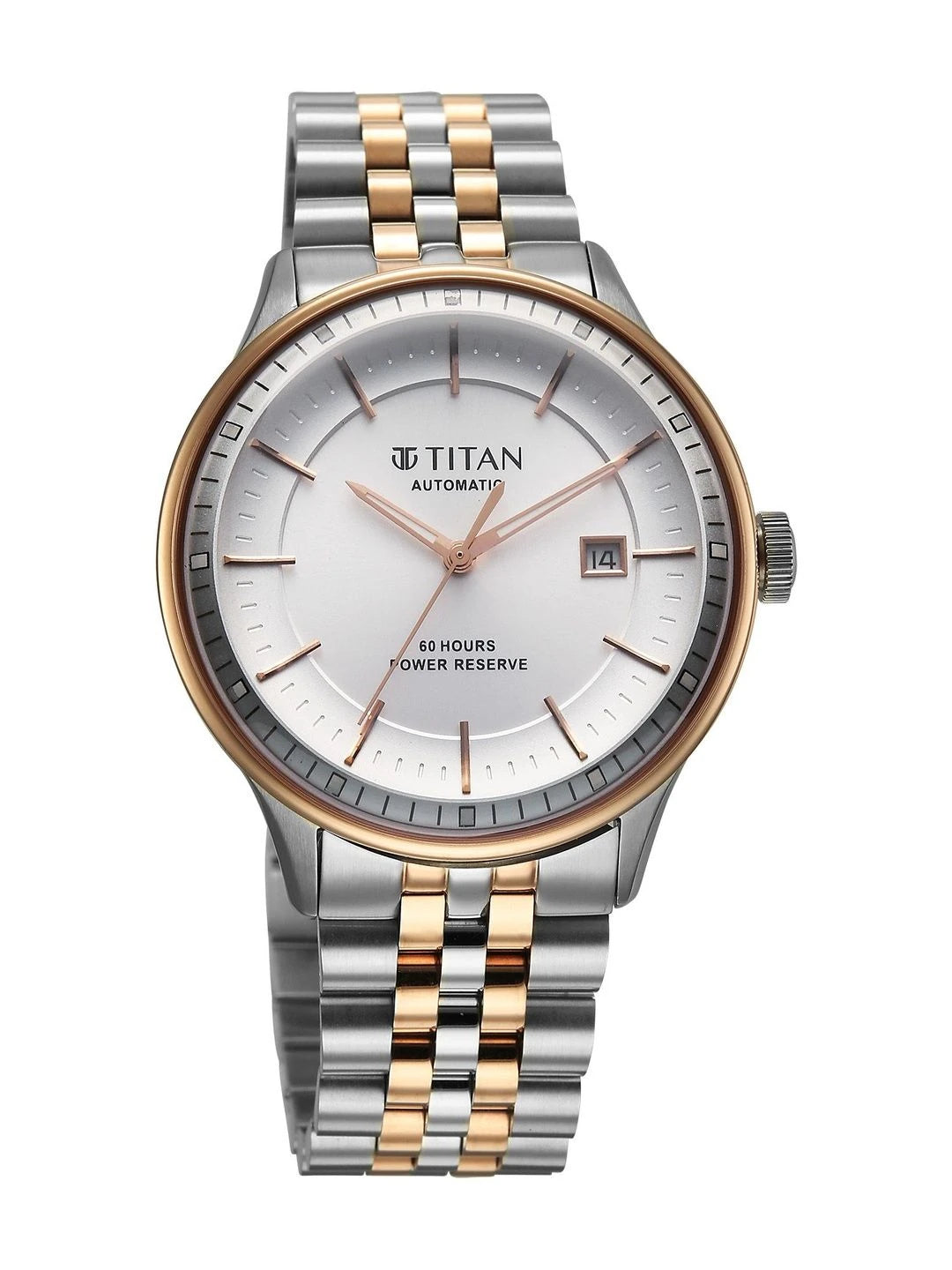 Titan Automatic Weekender Quartz White Round Dial Watch - 90201KM01