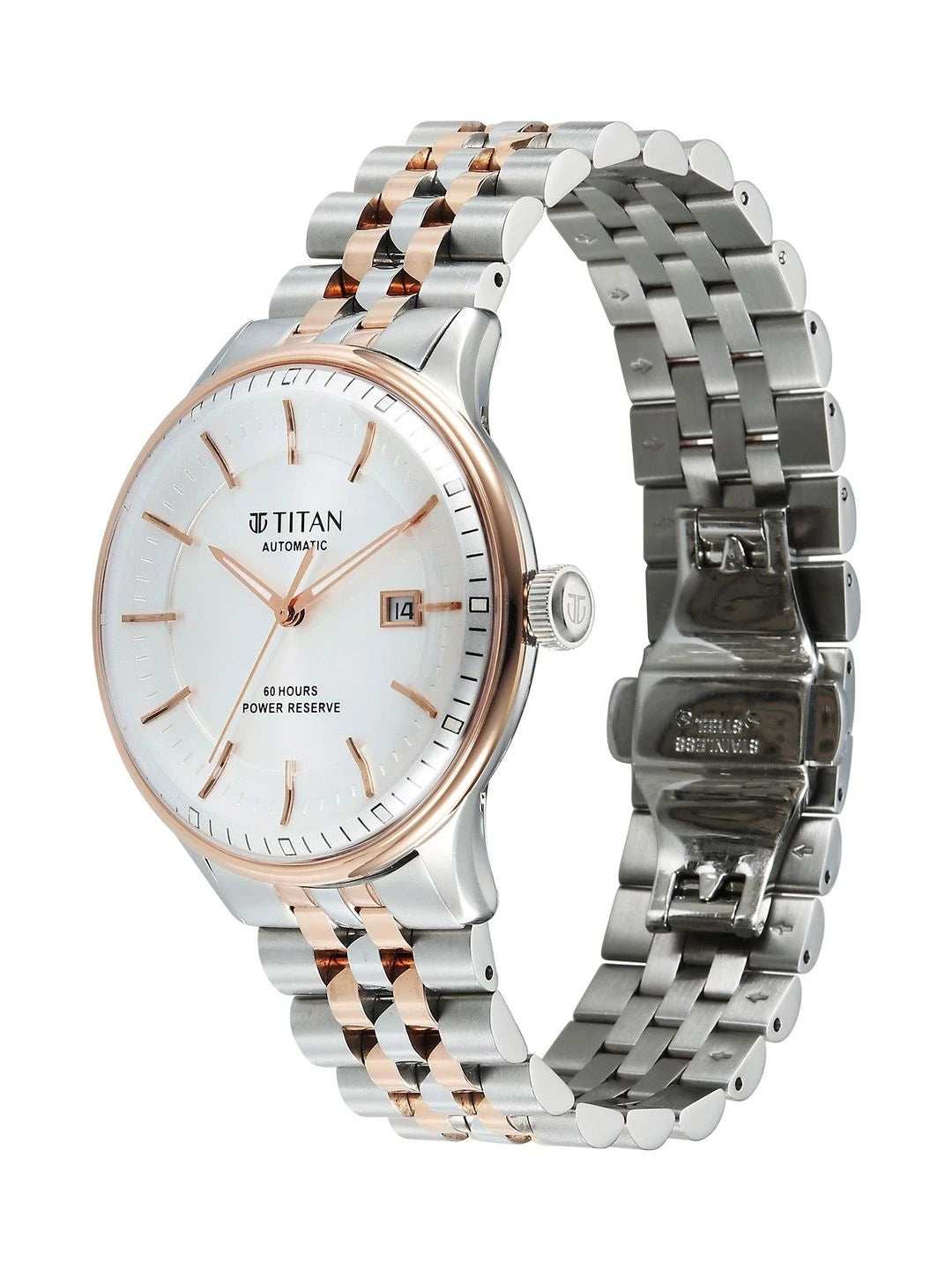 Titan Automatic Weekender Quartz White Round Dial Watch - 90201KM01