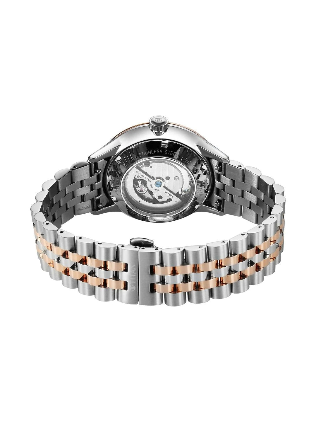 Titan Automatic Weekender Quartz White Round Dial Watch - 90201KM01