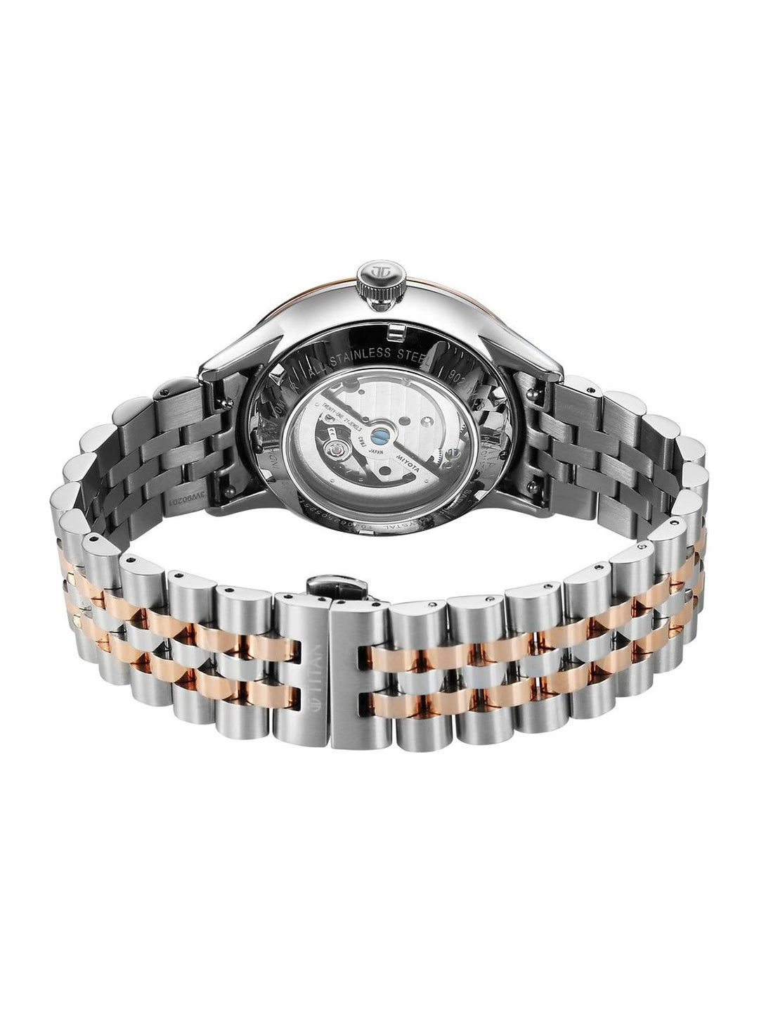Titan Automatic Weekender Quartz White Round Dial Watch - 90201KM01